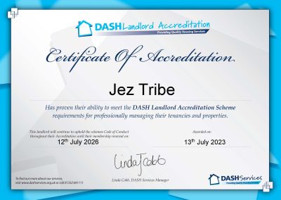 DASH Landlord Accreditation 2023 to 2026