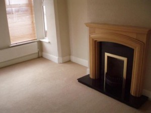 Station Road, Carlton Living room with feature fireplace